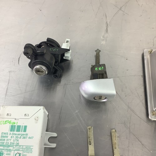 2000 BMW 328i E46 ECU KIT 7500255 MS42 TWO REMOTE KEYS Ignition Cylinder trunk - Picture 5 of 9