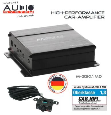 Audio System M-330.1 MD 1-Kanal Digital Mikro Mono Verstärker 330 Watt RMS