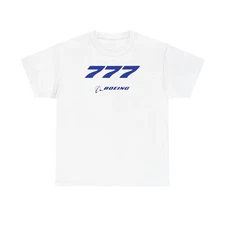 T-Shirt, Pilot Aviation Tee, Aircraft Enthusiast Shirt, Boeing 777 Airplane Logo
