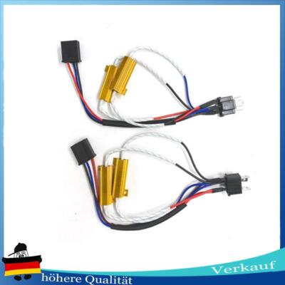 2X H4 Headlight 50 8RJ LED Decoder Einzelne Widerstandsleitung Load Resistor