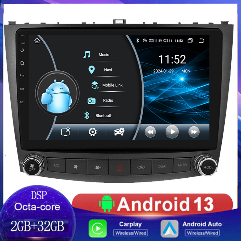 10.1" Android 13 Car Stereo For Lexus IS250/IS350 (2006-2012) – Wireless CarPlay, GPS, Camera
