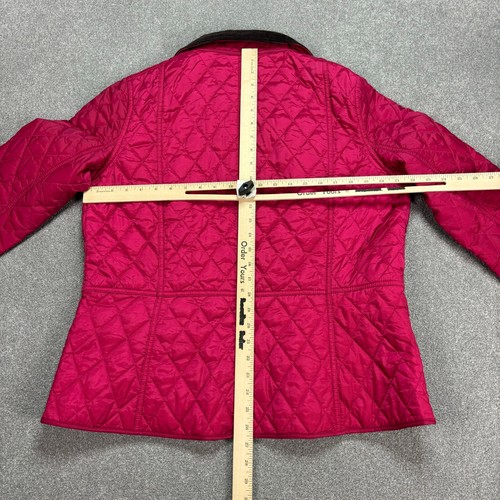Barbour Jacket Womens Large Pink Quilted Hunting Field Country Coat Ladies - Picture 9 of 11