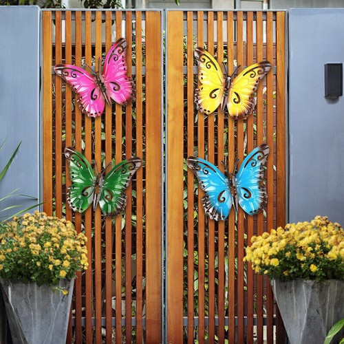 5stk Metall Schmetterling Glasmalerei Hause Fenster Suncatcher Garten Hof 9*11cm - Bild 4 von 11