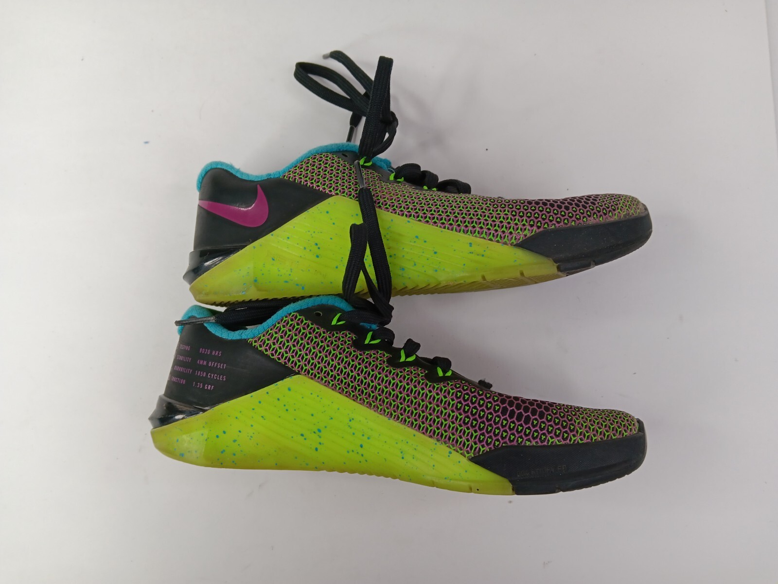 Nike Metcon 5 AMP Running Shoes Cross Fit CD3398 Black/Green Women's Size 6.5