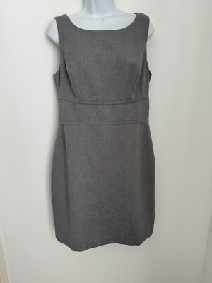 grey wool sheath dress Zurich Gray Sheath Dress with 3/4 Sleeves