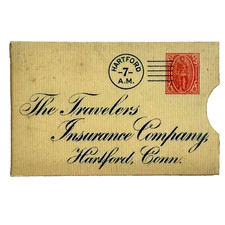 1905 Advertising Travelers Insurance Co Celluloid Envelope Memo COVER ONLY