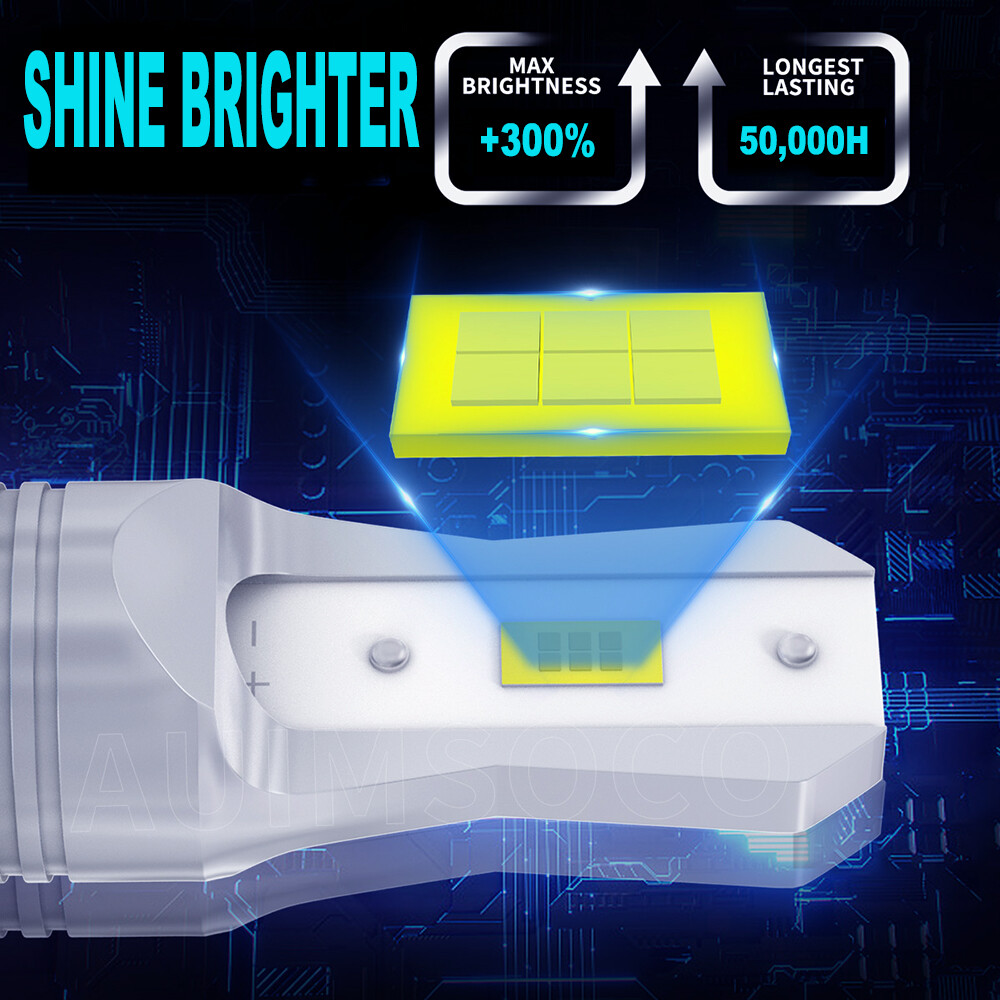 9005 9006 LED Headlight Kit 6500K Combo Bulbs Hi Lo