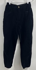 St. John Sport Marie Gray Pants Womens 12 Black High Rise Velvet Straight Luxury