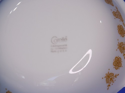 Corelle BUTTERFLY GOLD Fruit Dessert Bowl 5 3/8" Pair x2 Corning Ware - Picture 4 of 5
