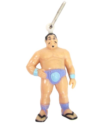 Vintage Chuck Norris Karate Kommandos cerniera pull portachiavi figura Kenner Tabe Sumo