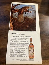 1976 VINTAGE 5X11 PRINT Ad FOR KEN DAVIES Wild Turkey Lore Whiskey Highly Prized