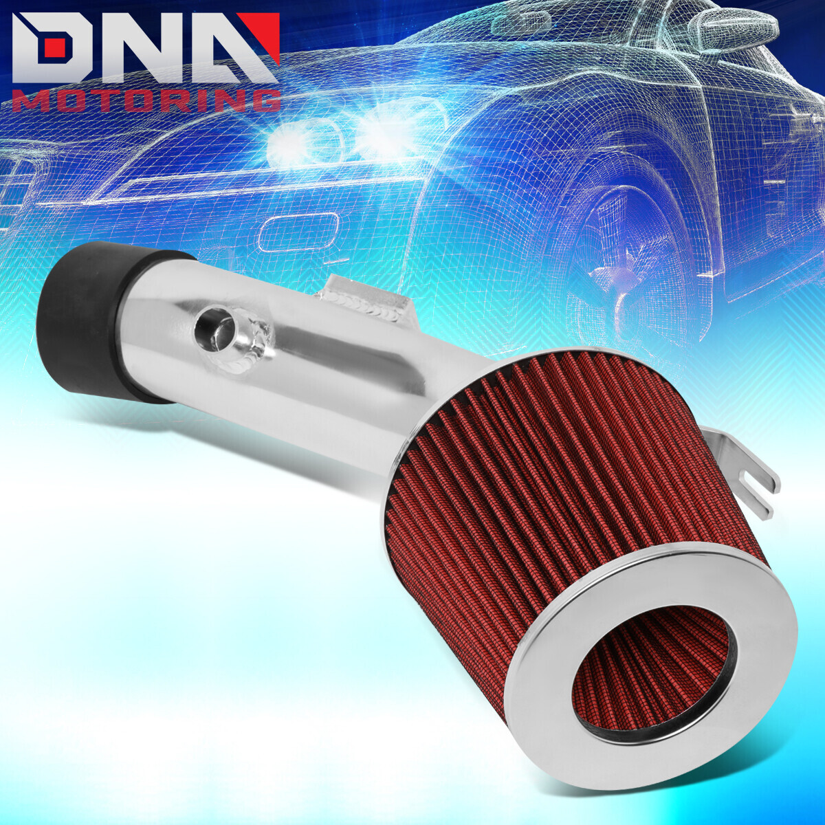FOR 2007-2012 NISSAN ALTIMA V6 1PC ALUMINUM SHORT RAM AIR INTAKE KIT+RED FILTER