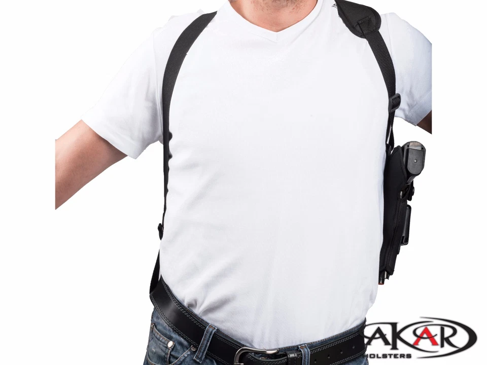 Right Hand Vertical Carry Shoulder Holster for Smith & Wesson SHIELD 9, 40 - Image 4 of 4