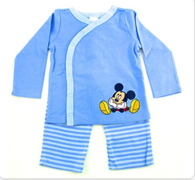 Disney Mickey Mouse Outfit for Baby,Long Sleeve,Cotton,Blue,Striped Pants,12M