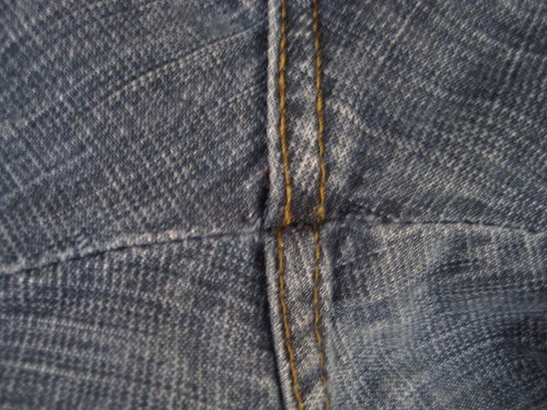 Y2K Vintage Oasis Bootcut Jeans UK Size 16 Blue May Suit 14 Torn Coin Pocket - Picture 12 of 19
