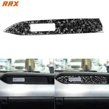 Forged Carbon Fiber Co-pilot Dashboard Panel Cover For Ford Mustang GT 2015-2023