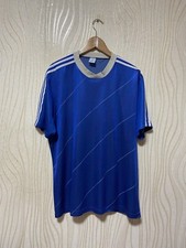 ADIDAS TEMPLATE FOOTBALL SHIRT SOCCER JERSEY ADIDAS MEN BLUE VINTAGE