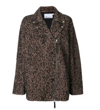 T By Alexander Wang - Wool Twill Black & Pink Asymmetric Zip Coat - Small S 10