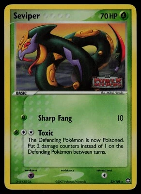 Seviper - 23/108 - Pokemon Card Ex Power Keepers Reverse Holo Rare - LP - Photo 1/2