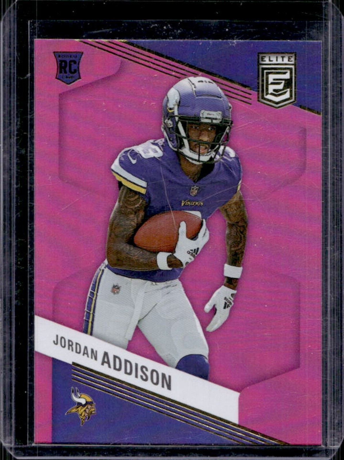 2023 Donruss Elite Jordan Addison RC Pink Rookie #157 Vikings