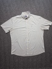 Johnnie-O Mens Prep-Formance Ives Short Sleeve Button Up Shirt XL White Plaid