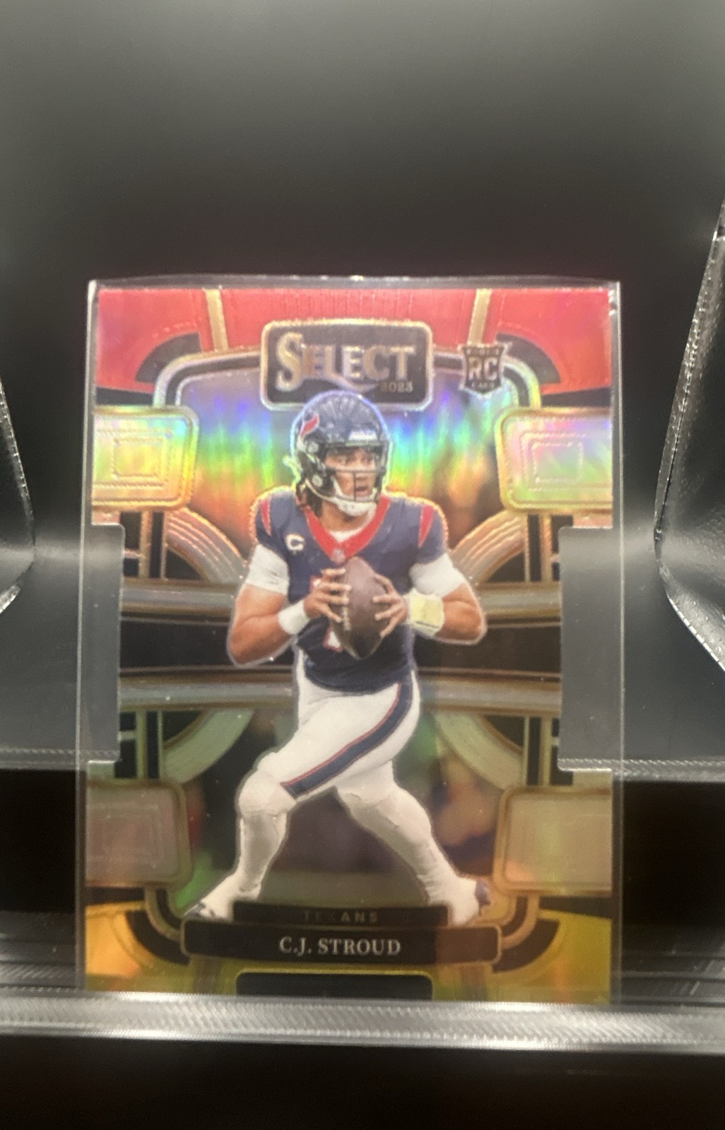 2023 Panini Select - Concourse C.J. Stroud #41 Red & Yellow Prizm Die-Cut (RC)