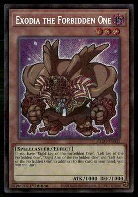 Exodia the Forbidden One BLGG-EN002 Secret Rare Yu-Gi-Oh 1st Edition Near Mint