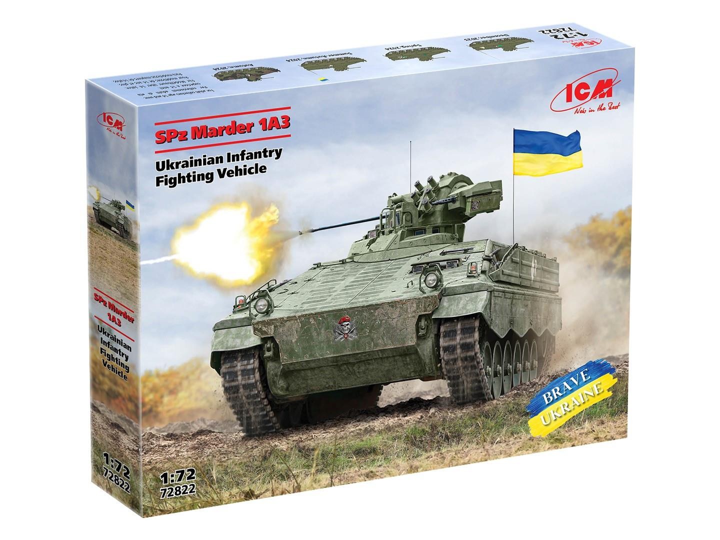 ICM 72822 SPz Marder 1A3, Ukrainian Infantry Fighting Vehicle 1:72 Scale Kit