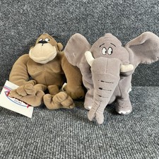 Disney Store Bean Bag 8 George of the Jungle Plush Lot Ape and Shep NWT