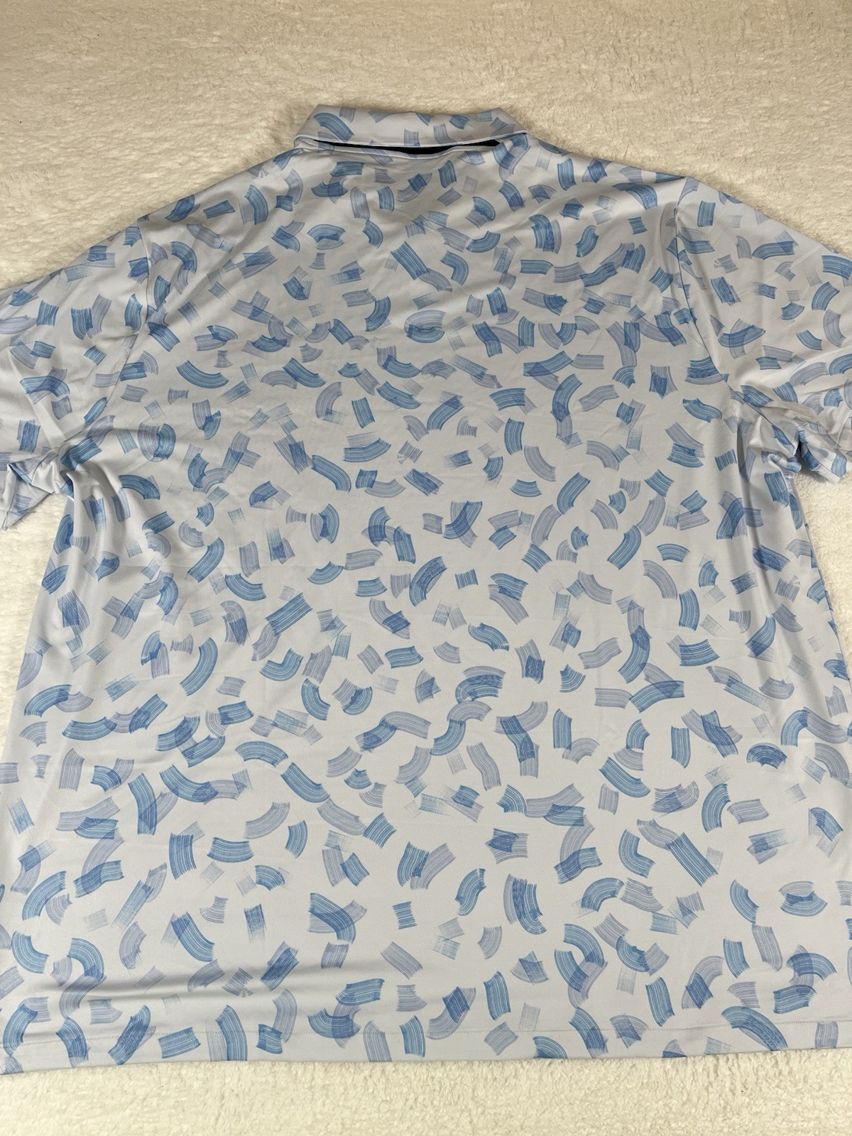 OFF WHITE X NIKE Nike Dri Fit FD5735 072 Tour Rake Line Off White Polo Stampa All Over Uomo 4XL