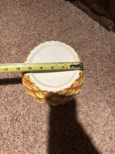 Pineapple Canister Set If 3 Ceramic Spiegel 10”, 9”, & 8” - Picture 10 of 11