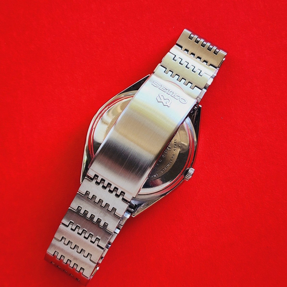 Seiko Blue Dial 4004 SQ Watch Rare Vintage With Bracelet 0903-7009