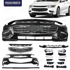 For 2016-2018 Chevy Malibu Front Bumper Cover w/ Valance Grille Fog lights Trims