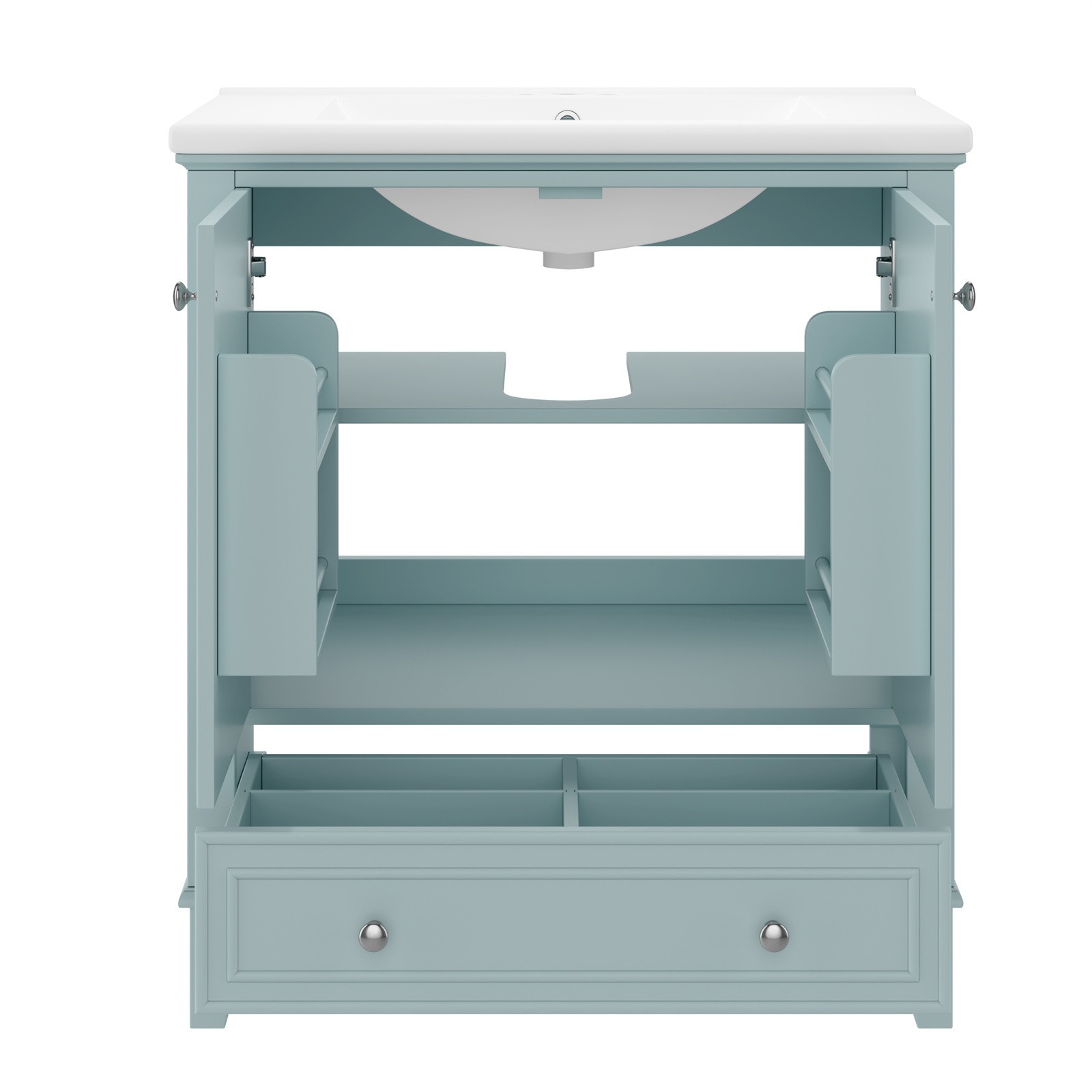 30" Bathroom Vanity with Sink Combo Bathroom Cabinet with Doors and Drawer