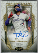 Teoscar Hernandez 2022 Topps Tier One Talent Auto 274/299 T1TA-TH Blue Jays