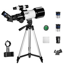 Telescope, 70mm Aperture 300mm Refractor Telescope with Phone Adapter, 3X Bar...