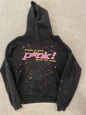 Sp5der P*nk V2 Hoodie Sweatshirt Black, Size Large