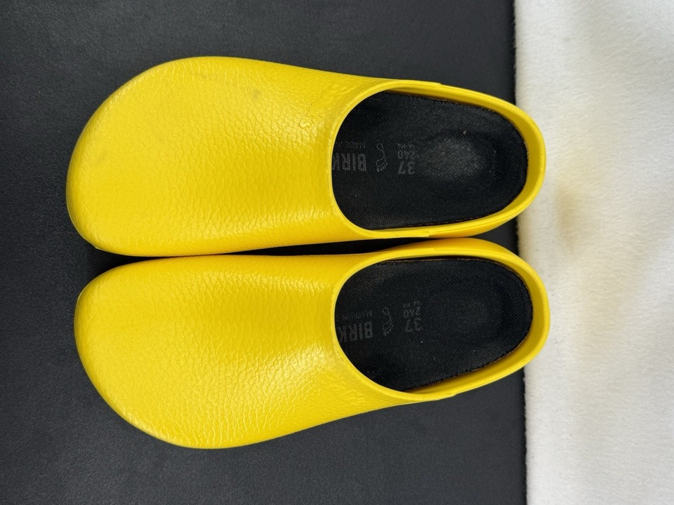 Birkenstock ~ Women's Super Birki Bright Yellow Clog Shoe~ SZ 37/ US 6