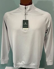 DONALD ROSS classic L/S UPF 50 Mid-Weight-WARMTH 1/2 zip PULL-OVER sz M GRANITE