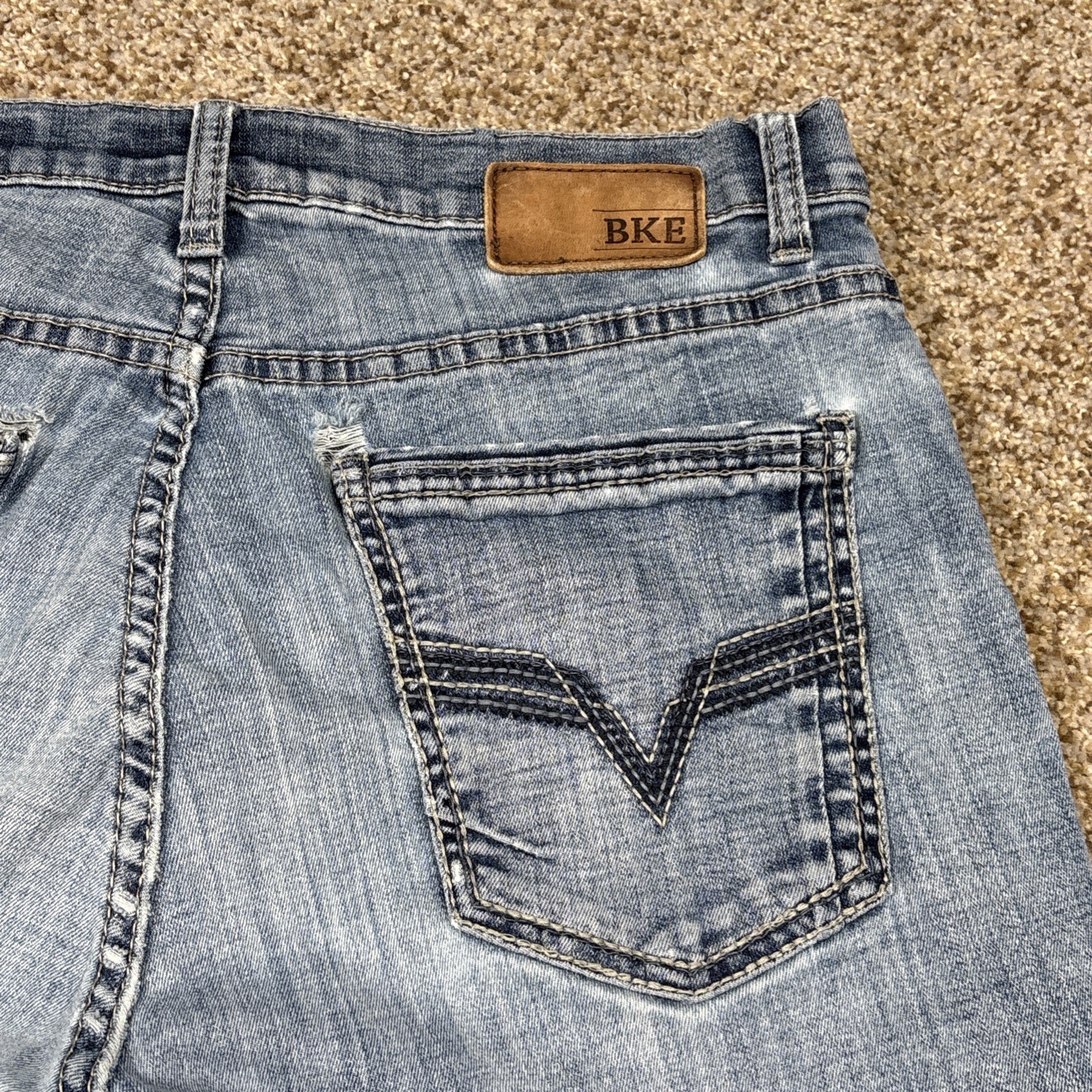 BKE Tyler Jeans Mens 34 Straight Leg Blue Actual (32x31) - View 15