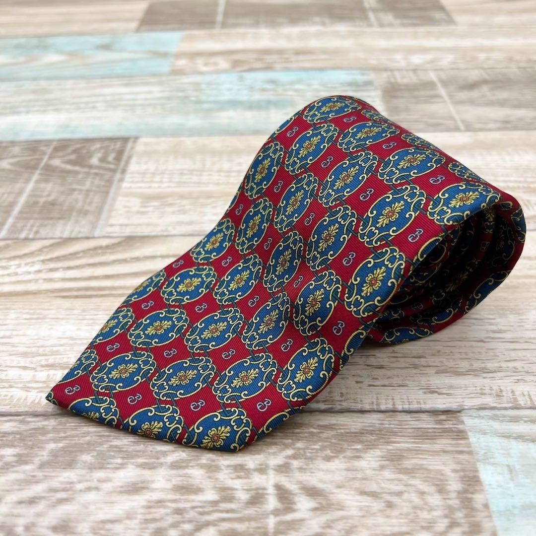 Burberry Patterned Red Tie, Silk - image 9