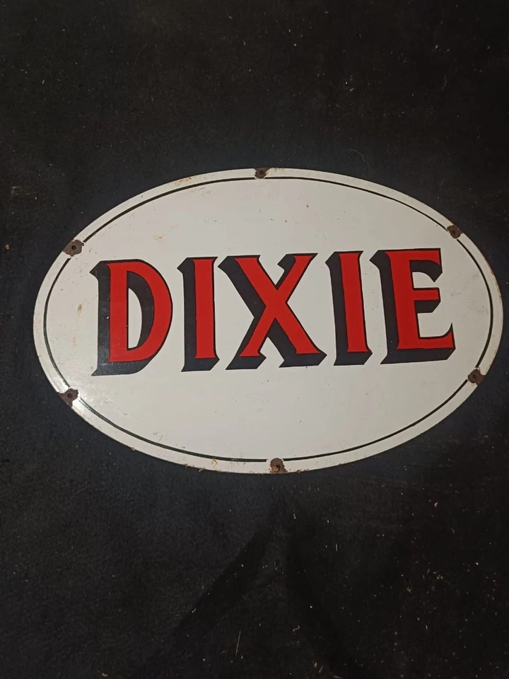 DIXIE Oval  Porcelain Sign 24 X 16 Inch Garage Station sign SSP - Image 2 of 4