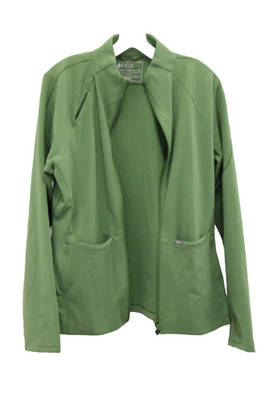 Figs On-Shift ContourKnit Womans Jacket  Green XL Medical / Nursing