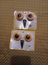 2 Sets Unopened Packs Vintage 70s Plastic Owl Eyes  Beak Kit For Macrame Owl