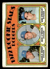 1972 Topps - Dodgers Rookie Stars Charlie Hough, Bob O'Brien, Mike Strahler #198