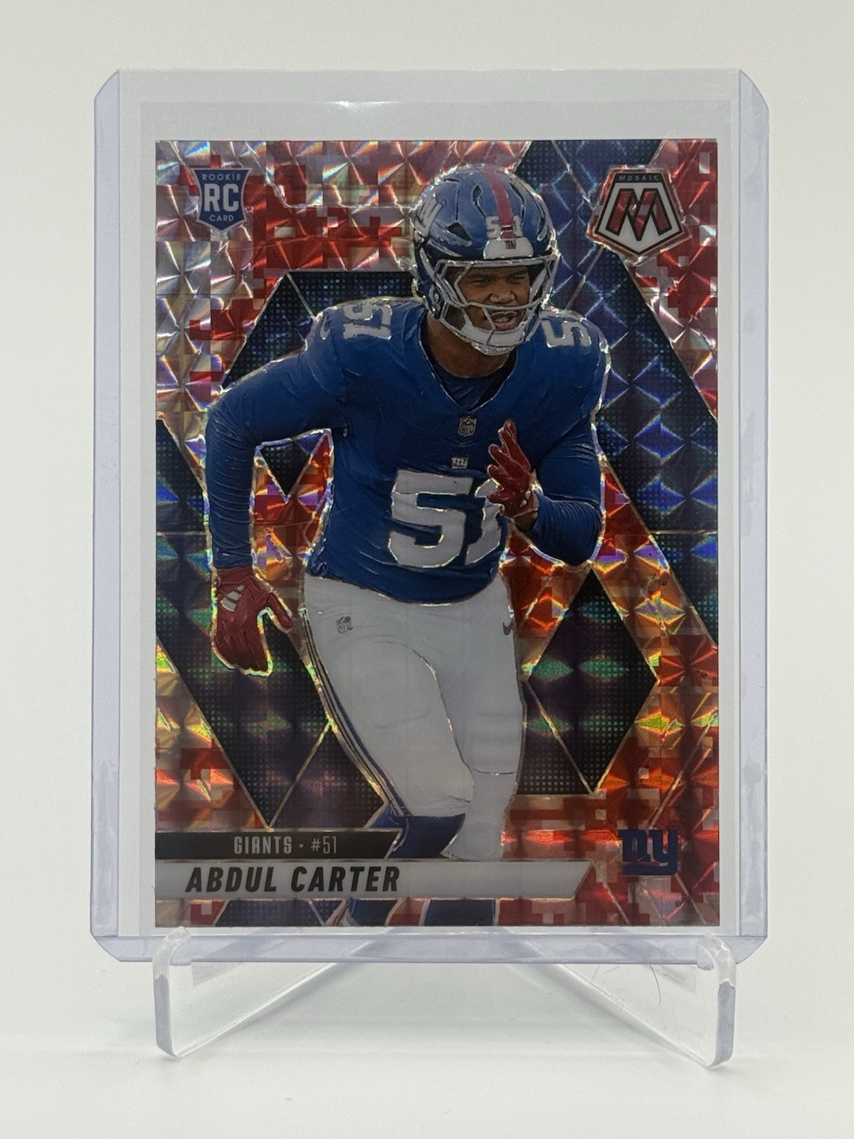 2025 Panini Mosaic RC Abdul Carter Red Camo Rookie #317