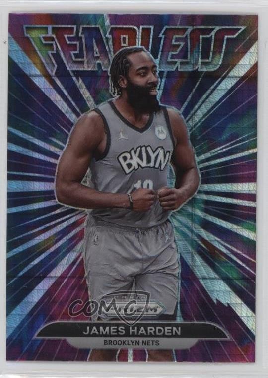 2021-22 Panini Prizm Fearless Hyper Prizm James Harden #14 0u5r