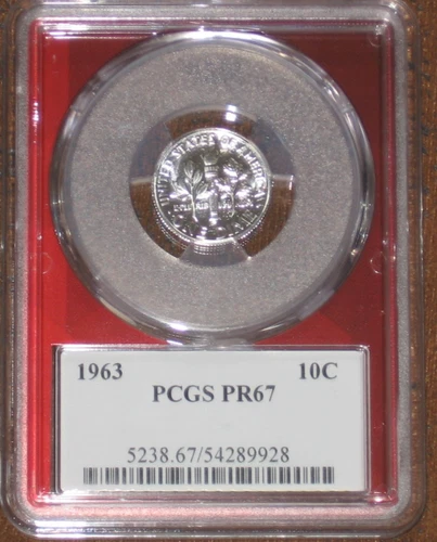 1963 Silver Proof Roosevelt Dime PCGS Grade PR67 10c PF