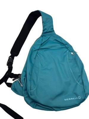 Merrell Shoulder Sling Bag Backpack Lightweight Packable Turquoise Blue Daypack