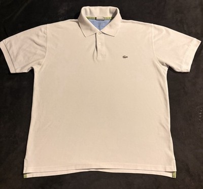 Vintage Lacoste Chemise Polo Shirt Made in France   Size 5   White   100% Cotton